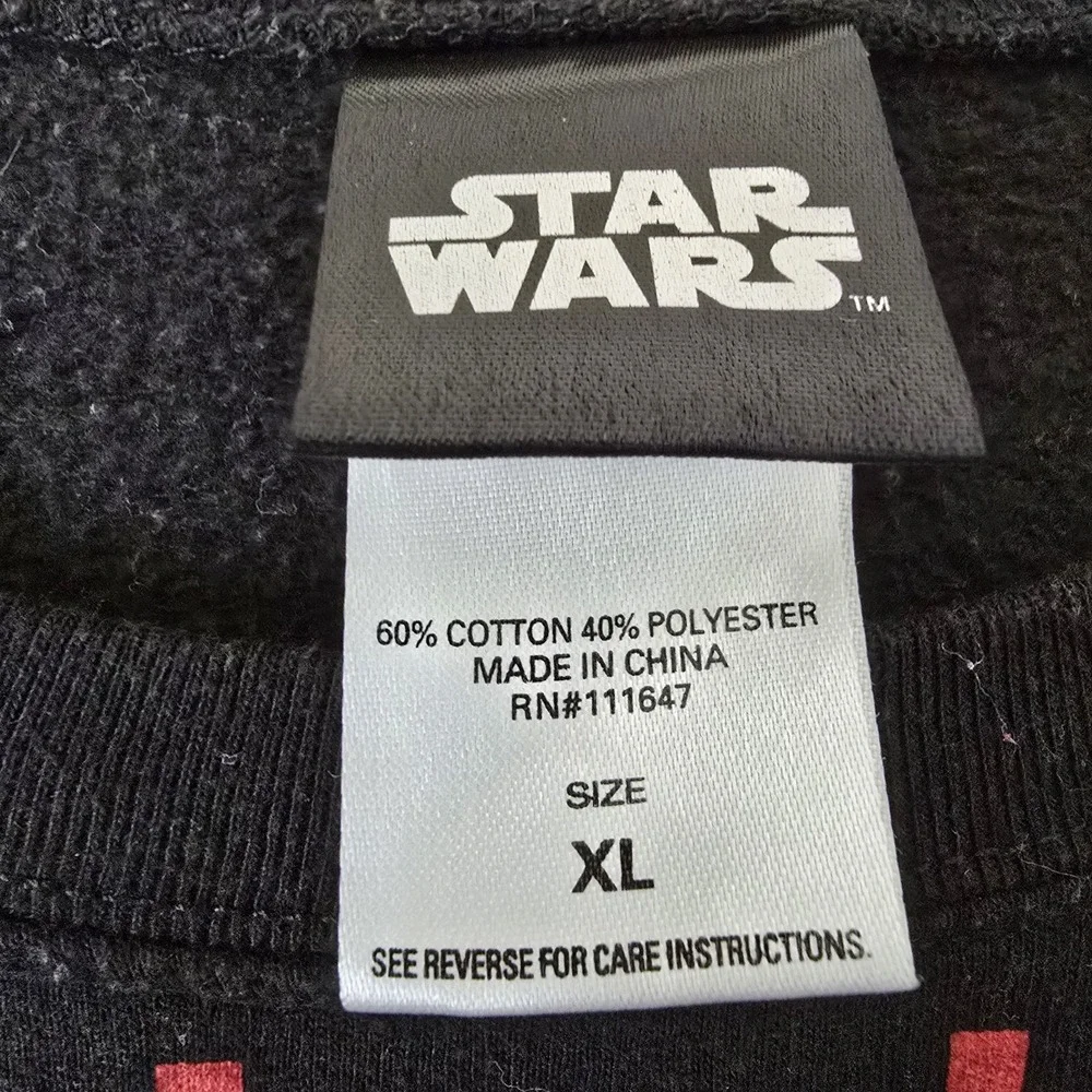 Star Wars Darth Vader Christmas Ugly Sweater Size L Black Red Holiday Knit